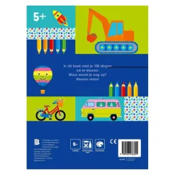 100 Dingen om te Kleuren - Voertuigen 3+