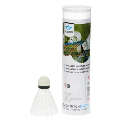 6 Kunststof Shuttles in Koker - Wit