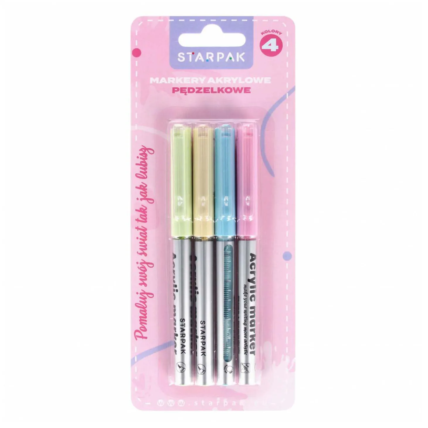 Acryl Stiften Pastel, 4st.