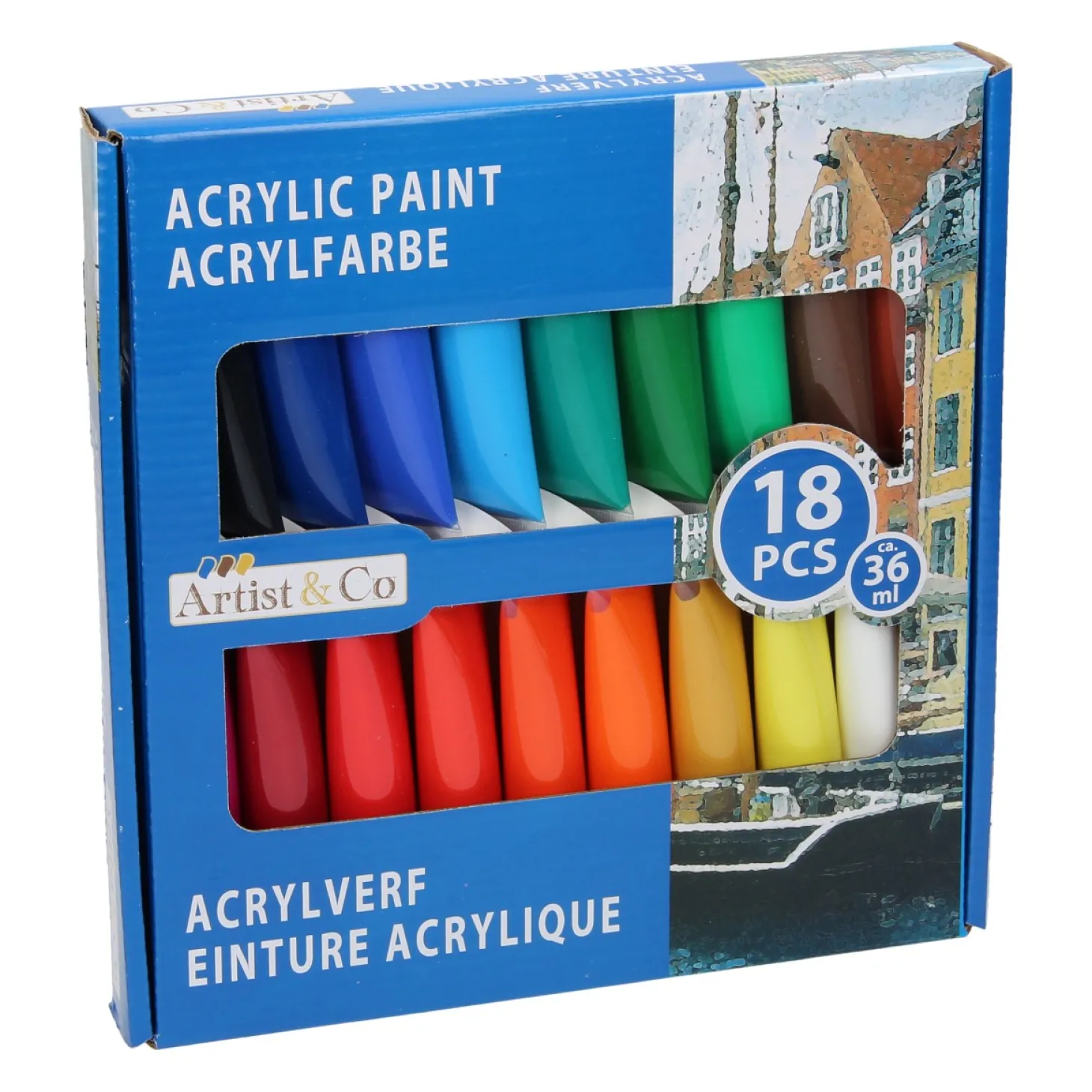 Acrylverf, 18dlg.