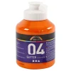 Acrylverf Glitter voor Kinderen - Oranje, 500ml
