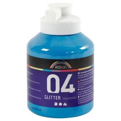Acrylverf Glitter voor Kinderen - Blauw, 500ml