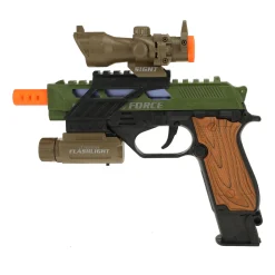 Alfafox Pistool Militair met Licht en Geluid en Zaklamp