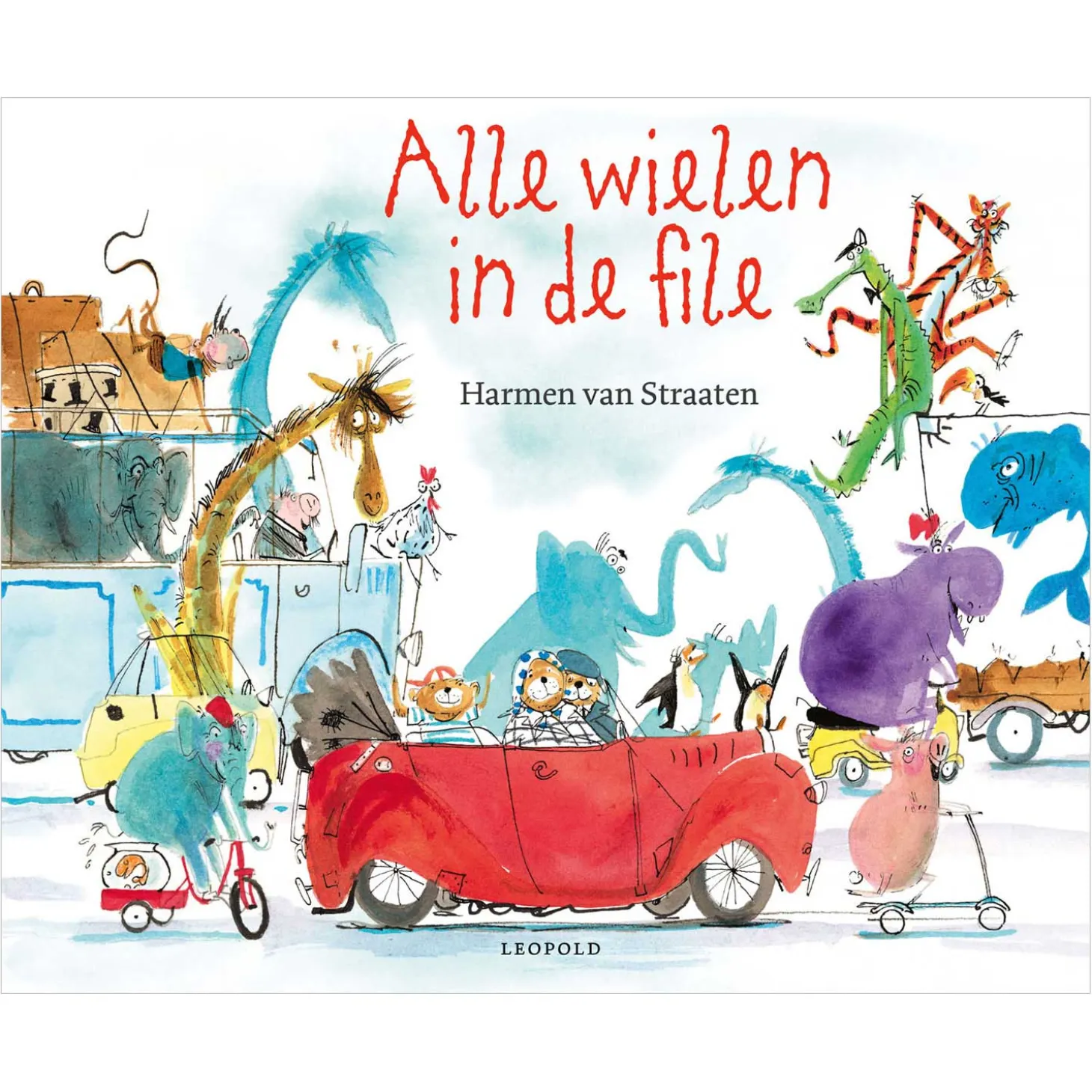 Alle wielen in de file