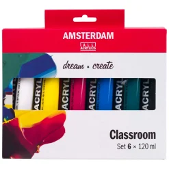 Amsterdam Standard Series Acrylverf Educatie Set 120ml, 6dlg.
