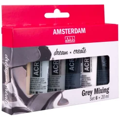 Amsterdam Standard Series Acrylverf Grijstinten Set 20ml, 6dlg.