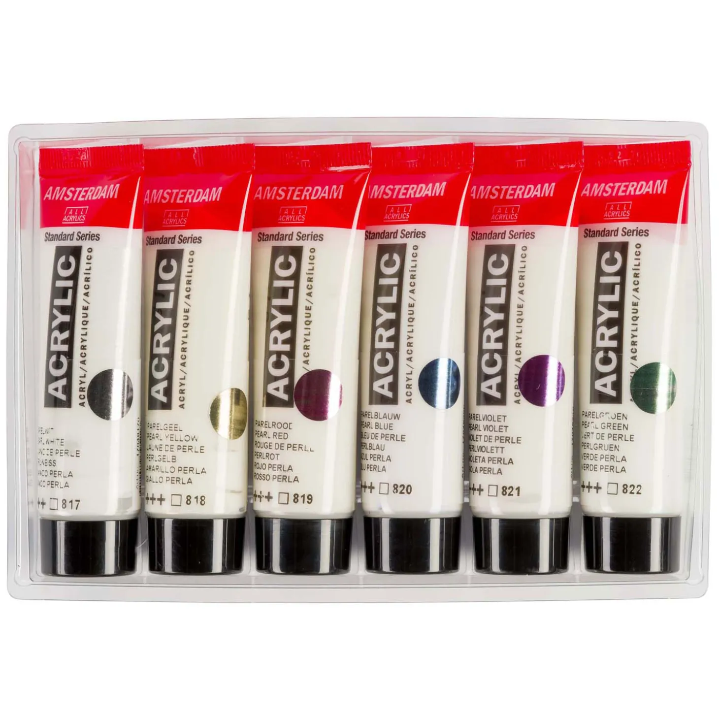 Amsterdam Standard Series Acrylverf Parelmoer Set 20ml, 6dlg.