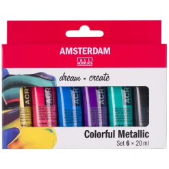Amsterdam Standard Series Acrylverf Kleurrijke Metallic Set 20ml, 6dlg.