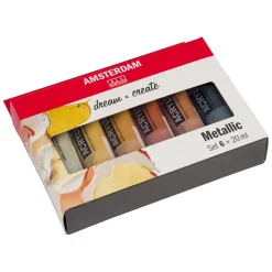 Amsterdam Standard Series Acrylverf Metallic Set 20ml, 6dlg.
