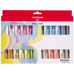 Amsterdam Standard Series Acrylverf Zachte Kleuren Set 20ml, 24dlg.