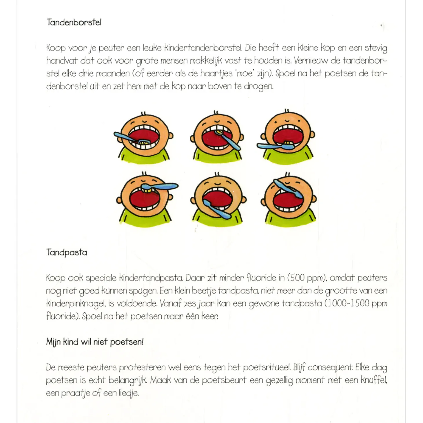 Anna poetst haar tanden