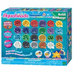 Aquabeads Navulling Glans parel pakket, 2000 parels in 24 kleuren