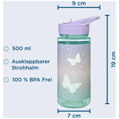 Areo Drinkfles Vlinders, 500ml