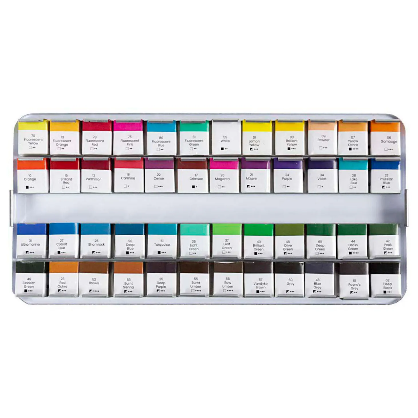 Art Aquarelverf Standaardkleuren - 48 Kleuren