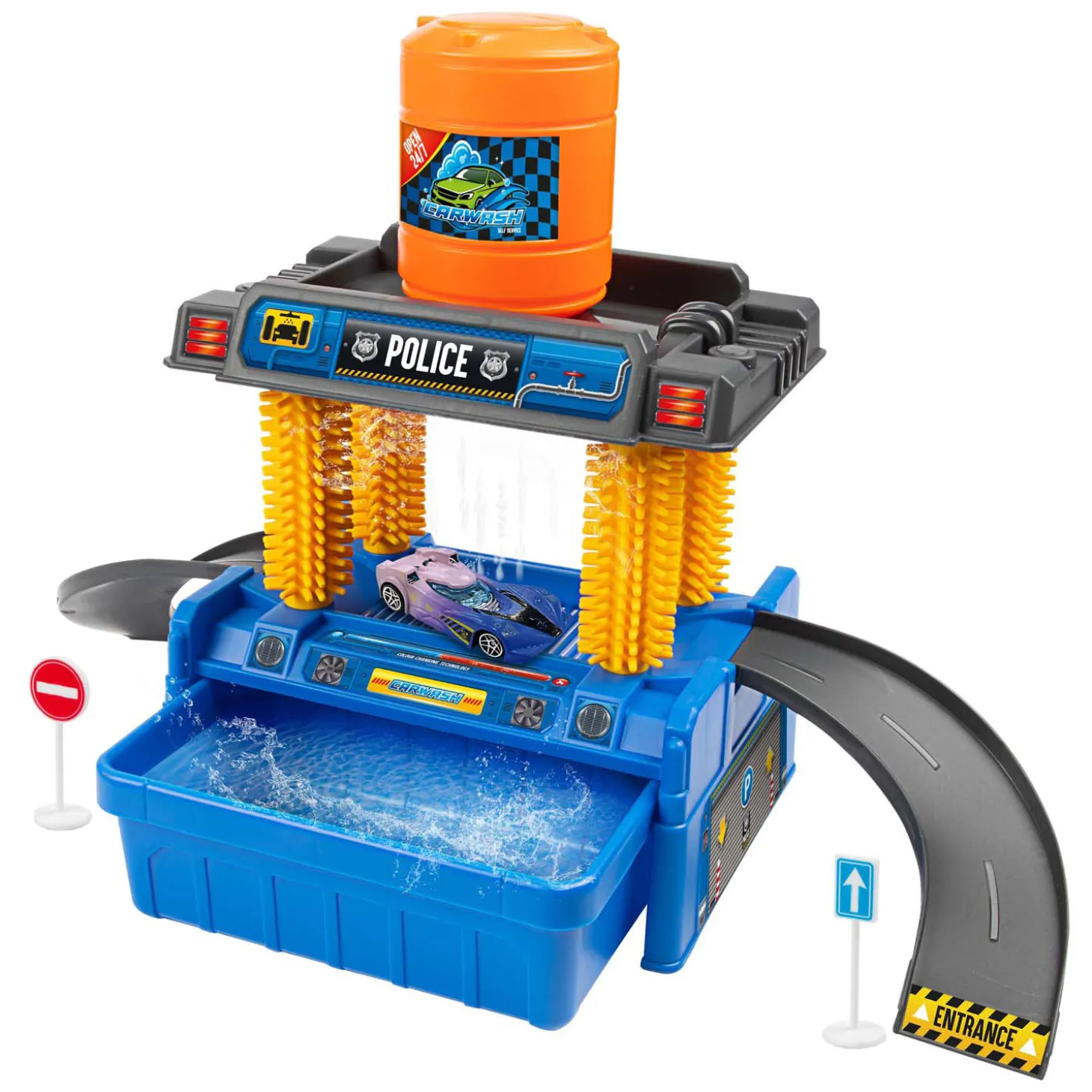 Auto Wasserette met Kleurveranderende Auto