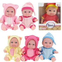 Baby Beau Babypopje met Slaapmuts