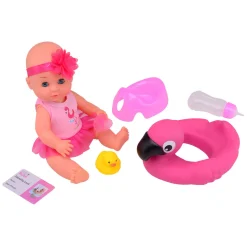 Baby Rose Drink- en Plaspop, 30cm met Accessoires