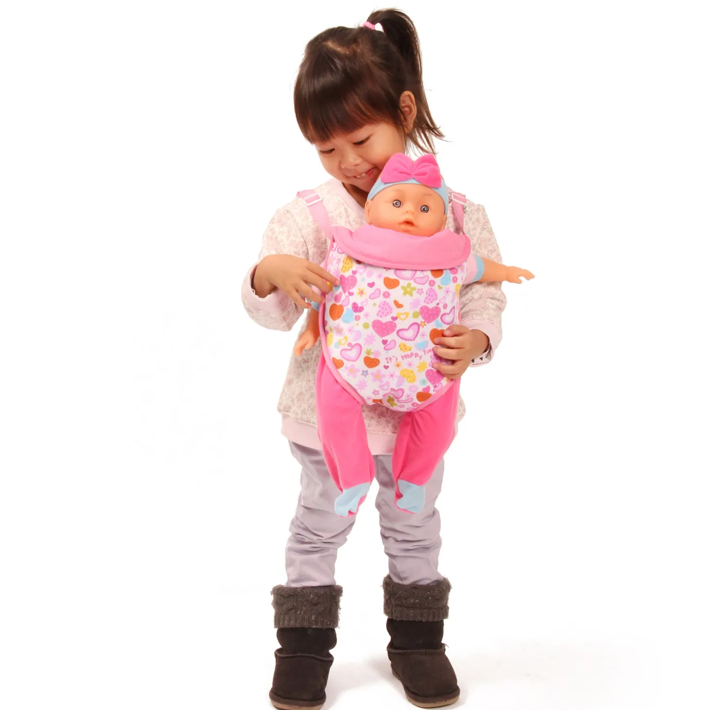 Baby Rose Poppendraagzak