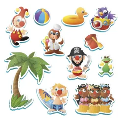 Badfiguren Jokie in Opbergnetje, 10st.