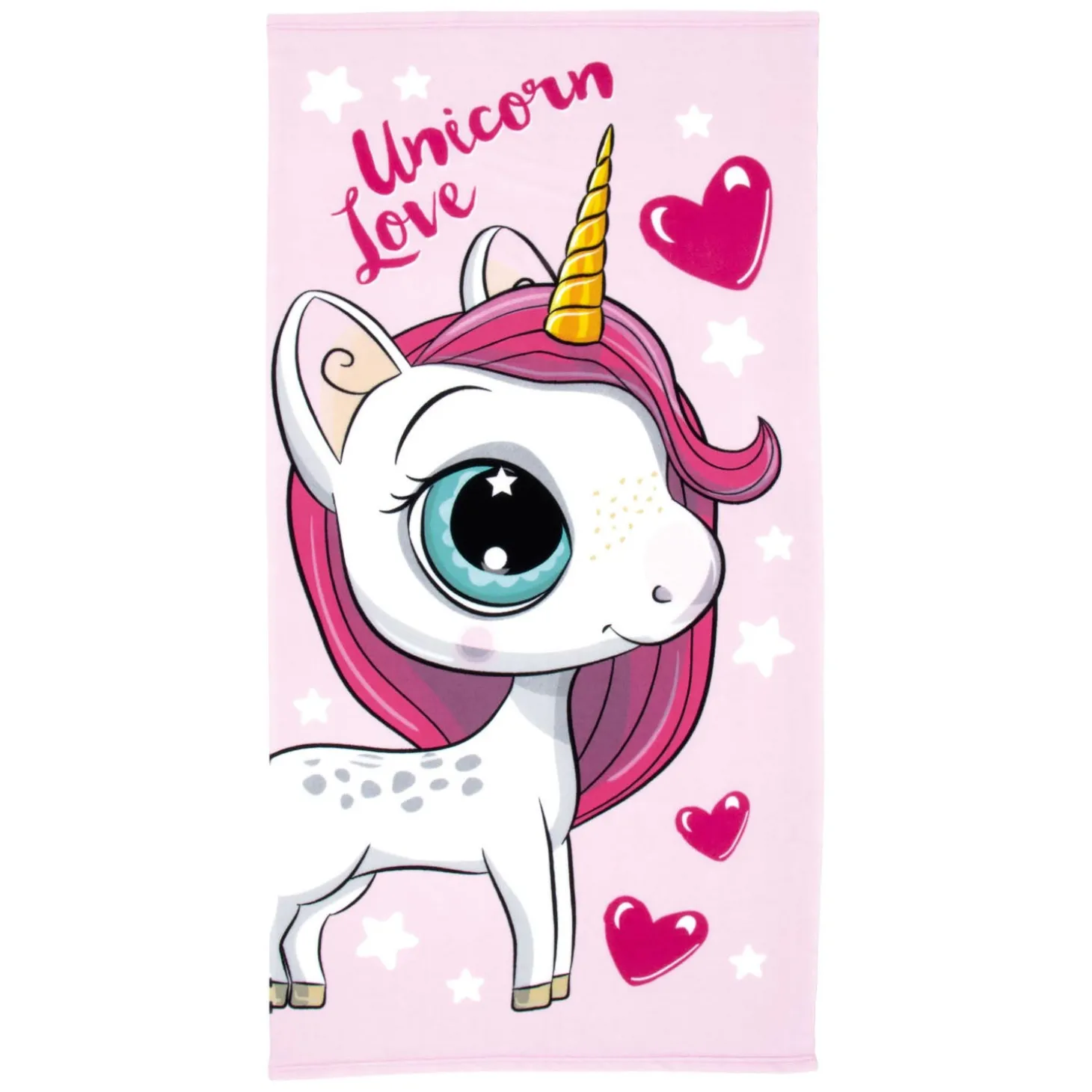 Badhanddoek Unicorn Love, 70x140