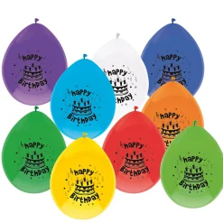 Ballonnen Happy Birthday, 10st.