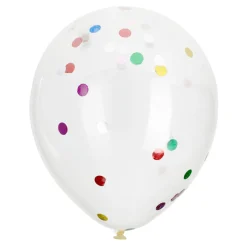 Ballonnen met Confetti Multi Kleuren, 8st.