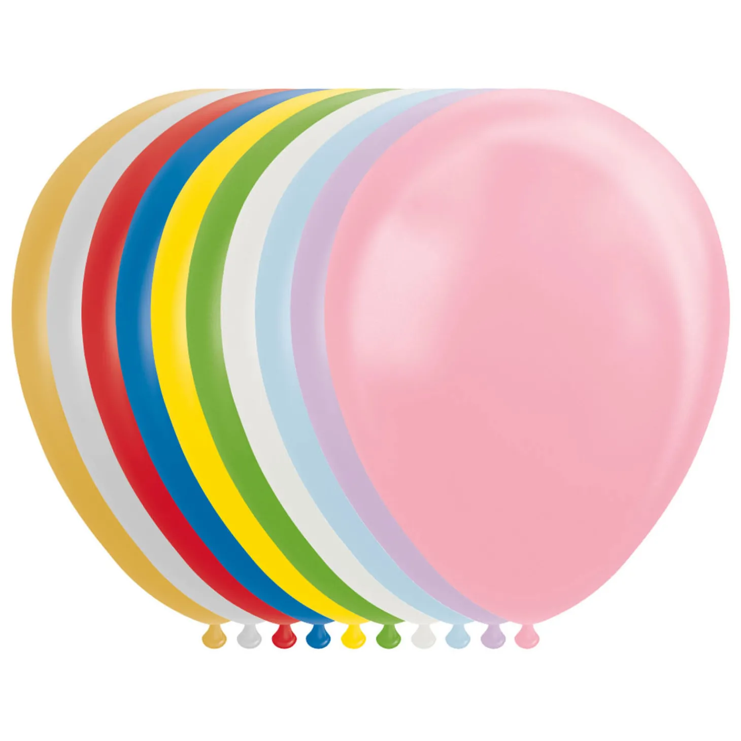 Ballonnen Metallic Pearl Mix Kleuren 30cm, 10st.