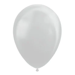 Ballonnen Metallic Zilver 30cm, 10st.