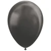Ballonnen Metallic Zwart 30cm, 10st.