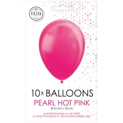 Ballonnen Pearl Hard Roze 30cm, 10st.