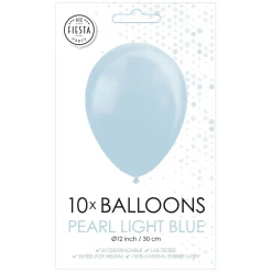 Ballonnen Pearl Lichtblauw 30cm, 10st.
