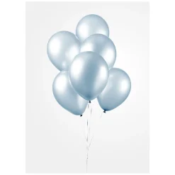Ballonnen Pearl Lichtblauw 30cm, 10st.