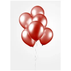 Ballonnen Pearl Rood 30cm, 10st.