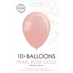 Ballonnen Pearl Rose Goud 30cm, 10st.