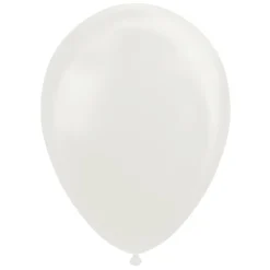 Ballonnen Pearl Wit 30cm, 10st.