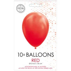 Ballonnen Rood 30cm, 10st.