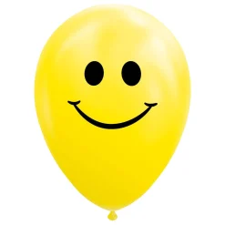 Ballonnen Smile Geel 30cm, 8st.