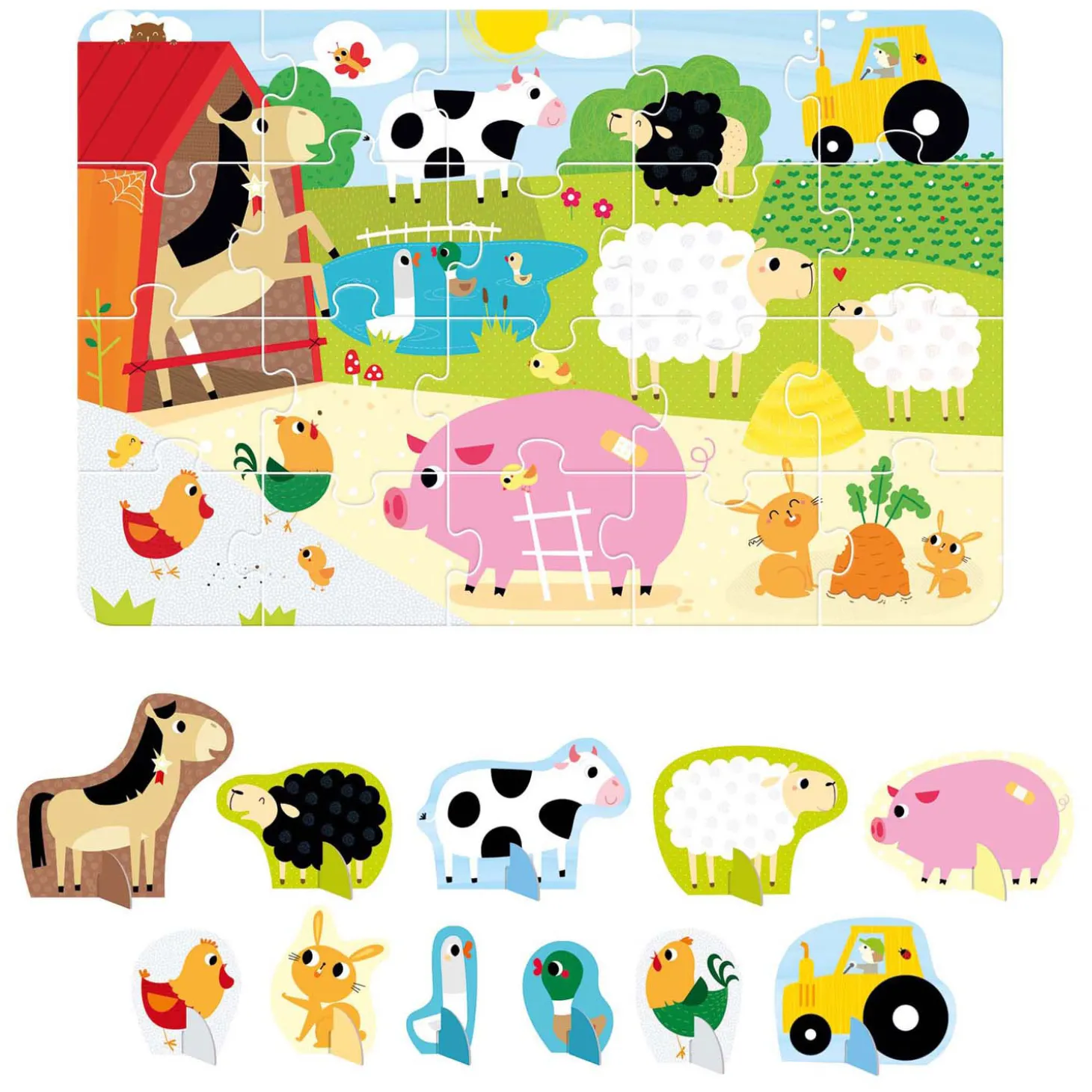 Banana Panda - Figure It Out Puzzel Boerderij - 20st.