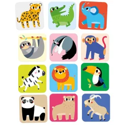 Banana Panda - Grote Memory Spel Wilde Dieren - 24st.