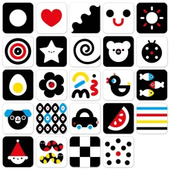 Banana Panda - Hoog Contrast Babykaarten 0m+ / 3m+ - 24st.