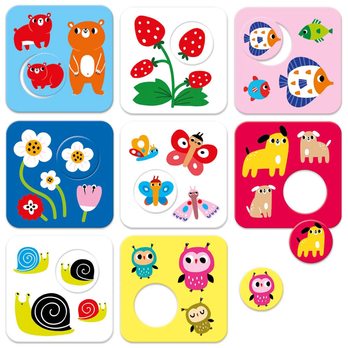 Banana Panda - Hoog Contrast Puzzel Zoek Dezelfde - 8dlg.