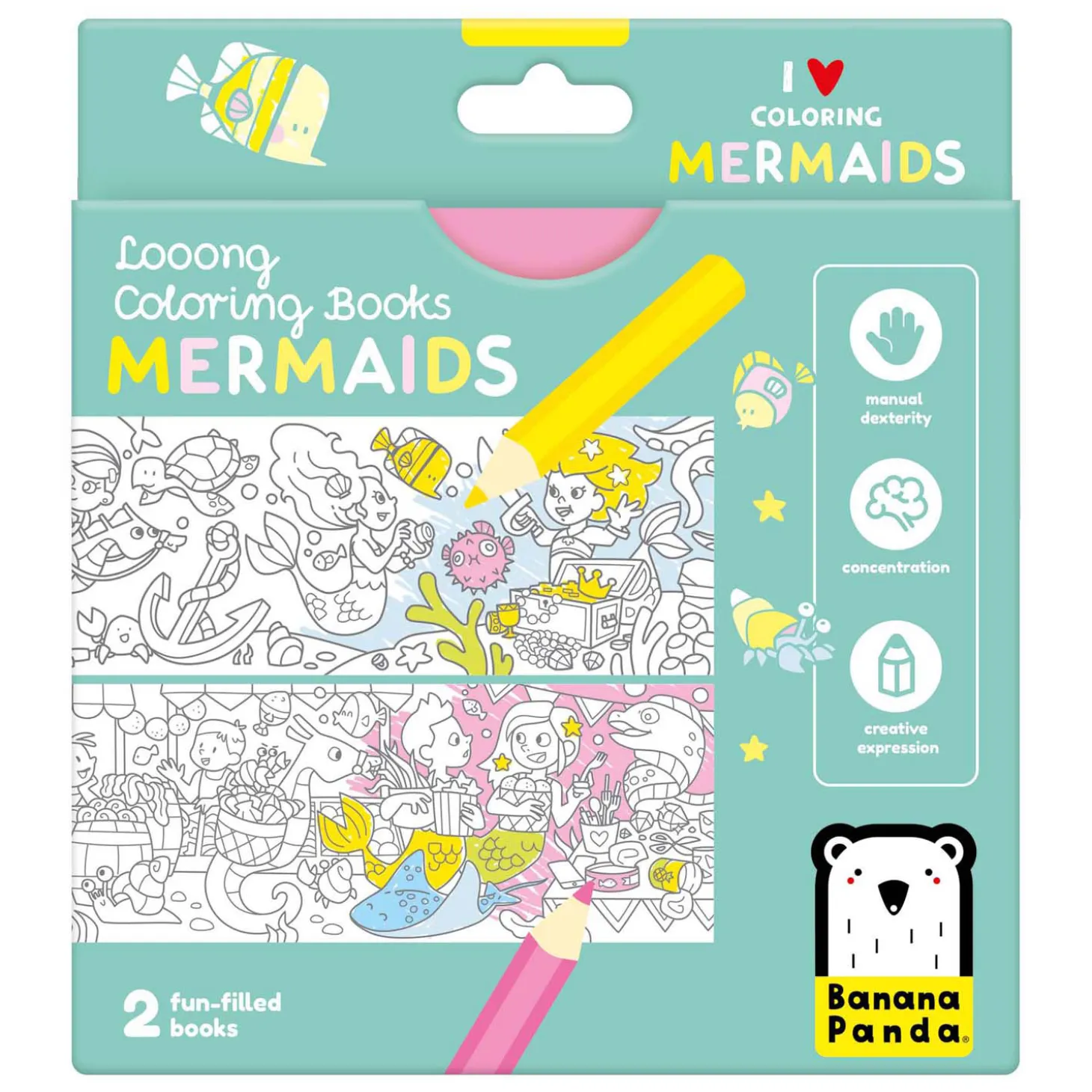 Banana Panda - Kleurboekje Ik Hou van Kleurplaten met Zeemeerminnen