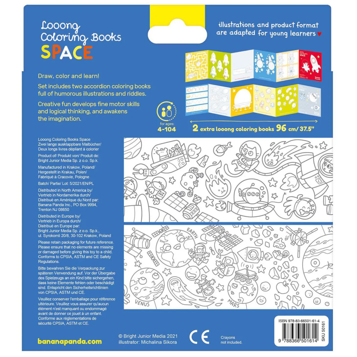 Banana Panda - Kleurboekje Ik Hou van Kleurplaten met de Ruimte