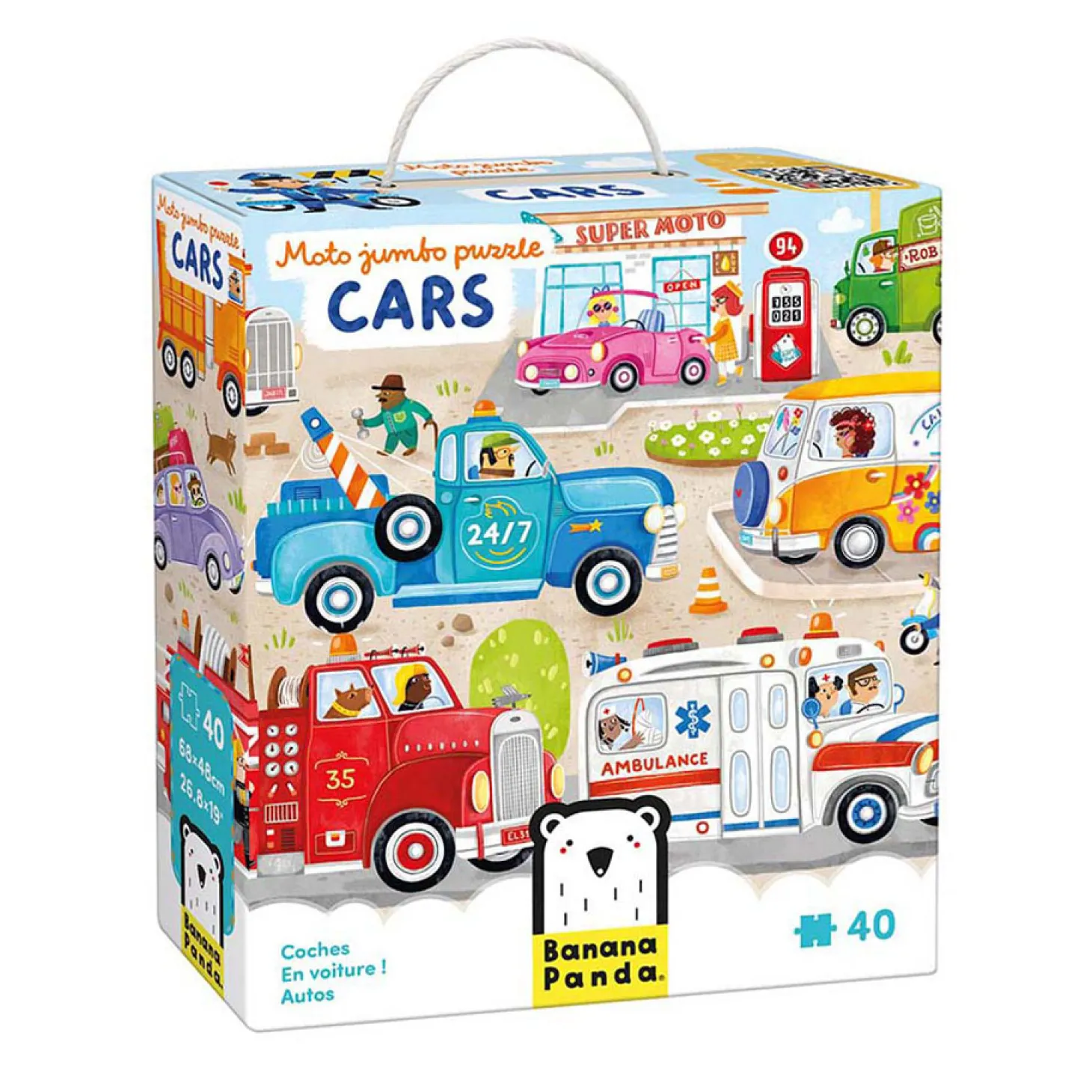 Banana Panda - Moto Jumbo Puzzel Auto's - 40st.