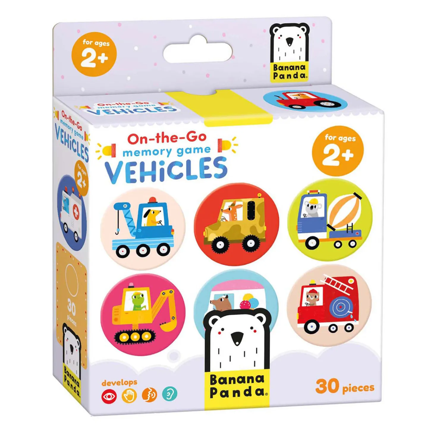 Banana Panda - On-the-Go Memory Spel Voertuigen - 30dlg.