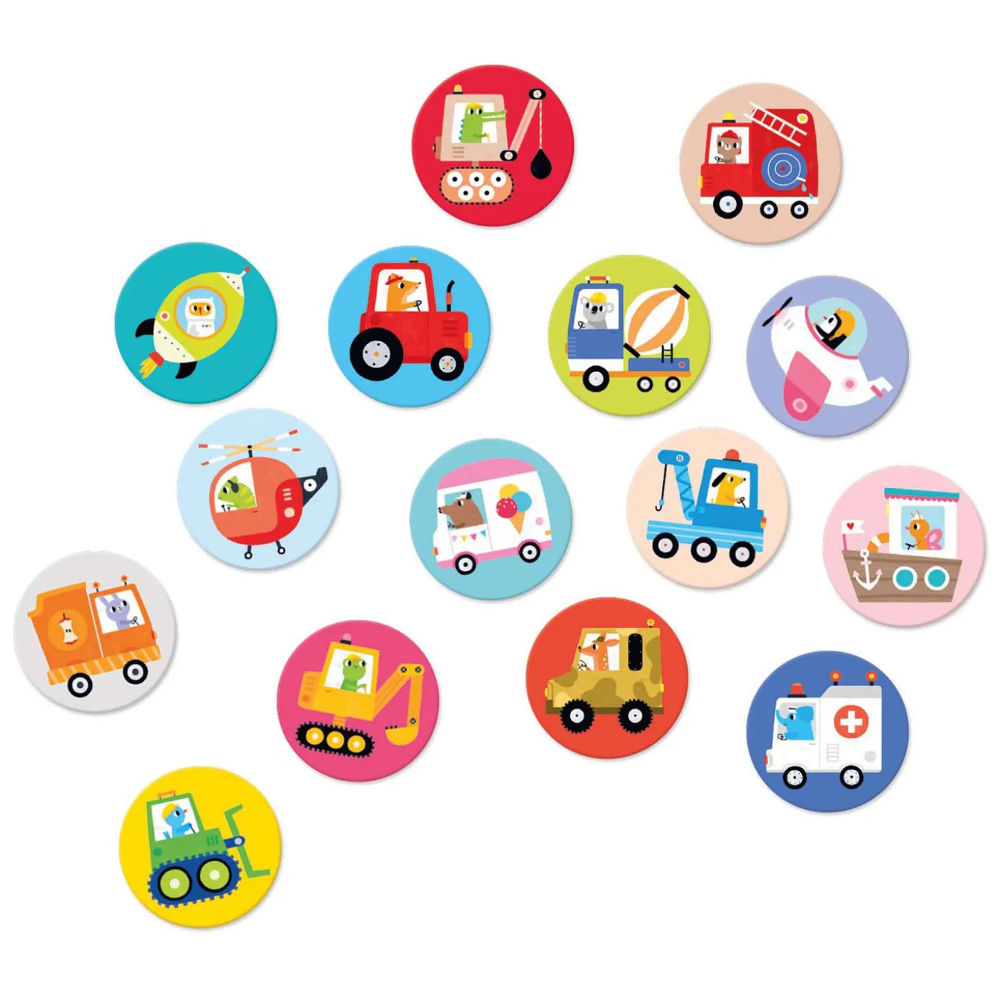 Banana Panda - On-the-Go Memory Spel Voertuigen - 30dlg.