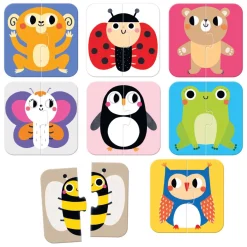 Banana Panda - On-the-Go Puzzel Halve Dieren - 16st.