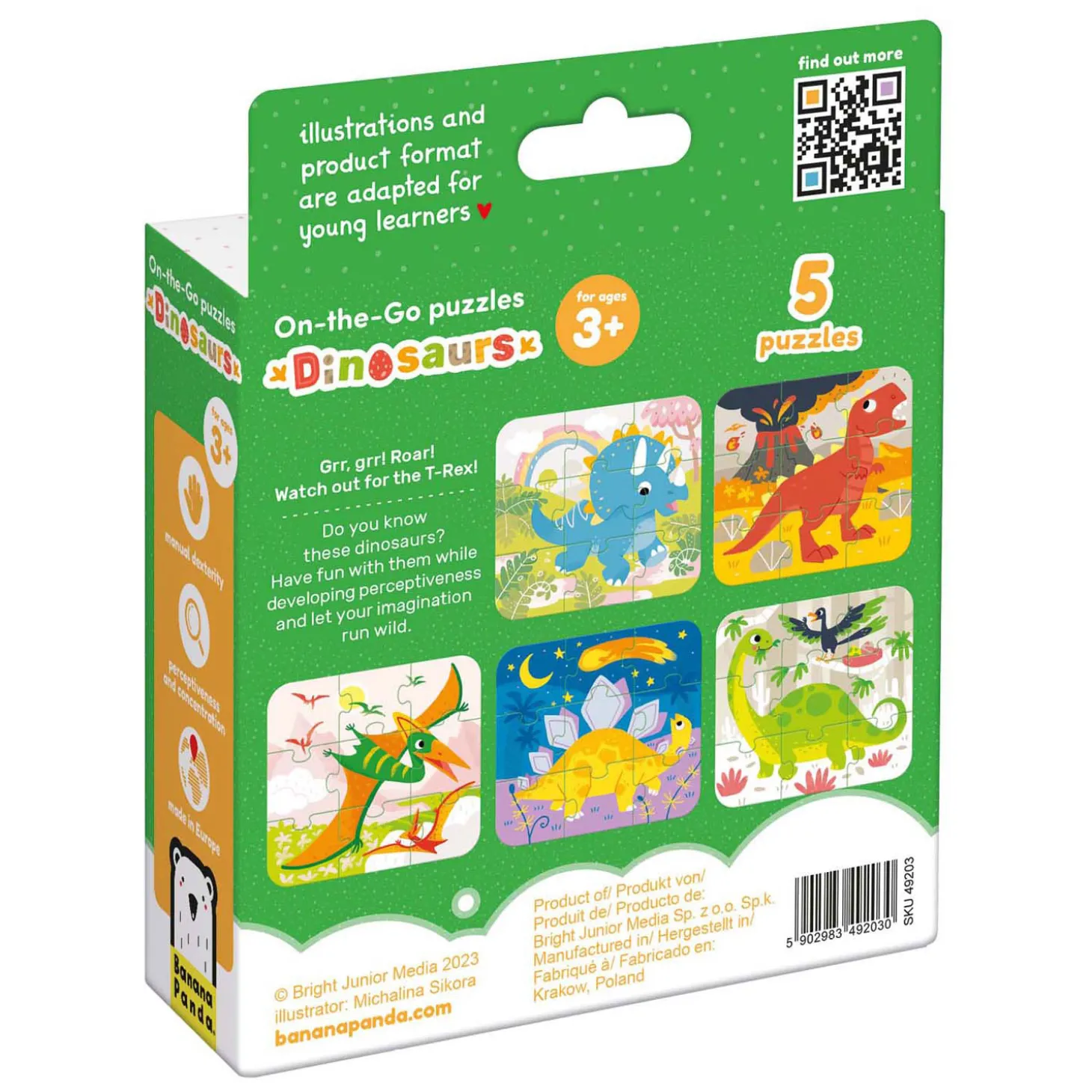 Banana Panda - On-the-Go Puzzel Dinosaurus - 16st.