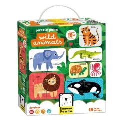 Banana Panda - Puzzelparen Wilde Dieren - 18dlg.