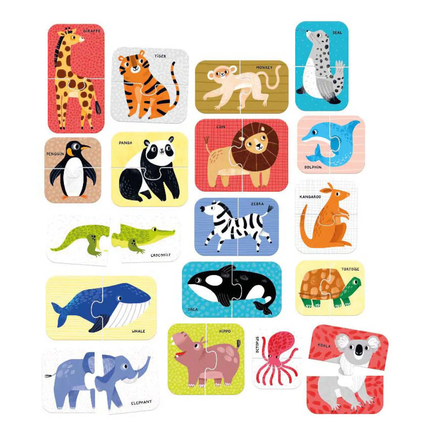 Banana Panda - Puzzelparen Wilde Dieren - 18dlg.